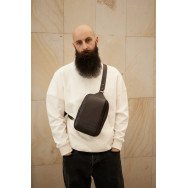 Men's leather shoulder bag