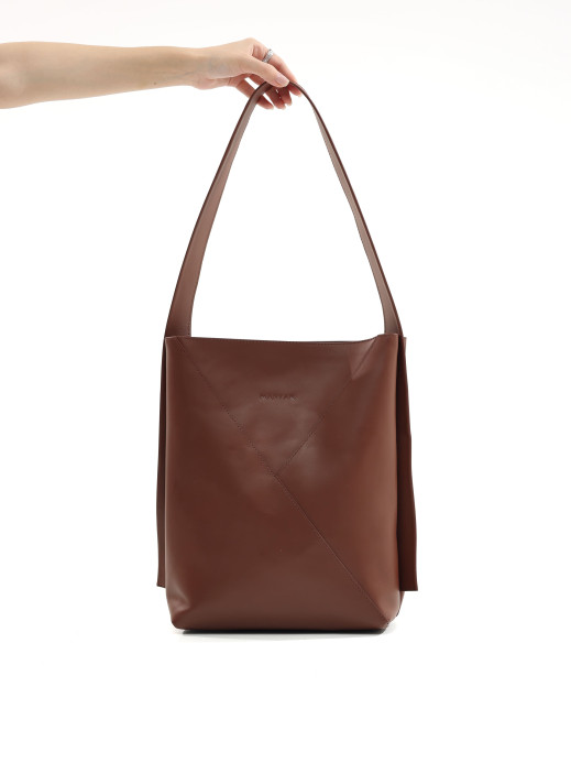 Жіночий шкіряний шопер "Монтенегро" у лімітованому коньячному 