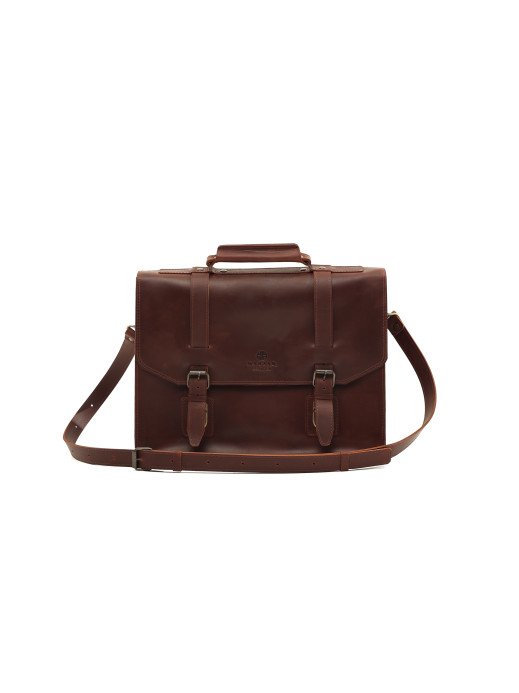 Чоловічий шкіряний портфель "Лондон" у вінтажному коньячному Чоловічий шкіряний портфель "Лондон" у вінтажному коньячному