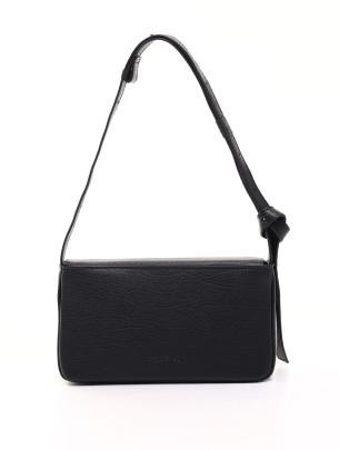 Жіноча шкіряна сумка "Рима" у фактурному чорному