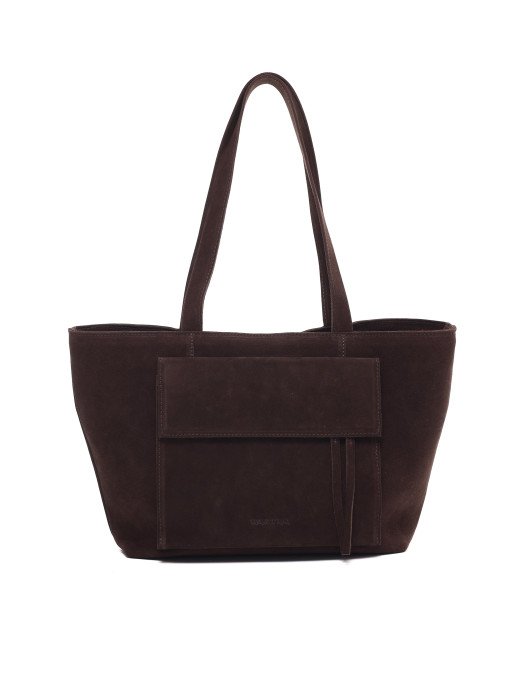 "Соло" коричнева замшева жіноча сумка