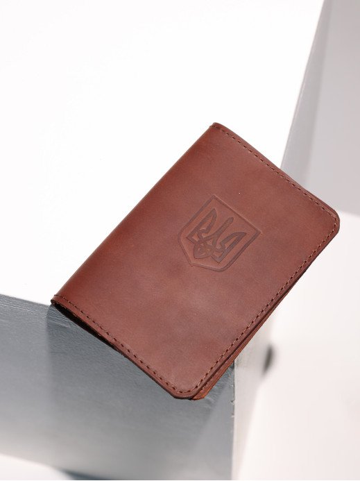 Обкладинка "Герб" для паспорта вінтажний коньячний Обкладинка "Герб" для паспорта вінтажний коньячний