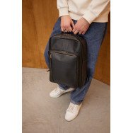 Men's leather backpack