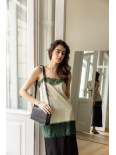 Leather bag "Cheremosh"  in black textured