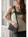 Leather bag "Cheremosh"  in black textured