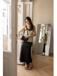Leather bag "Cheremosh"  in black textured