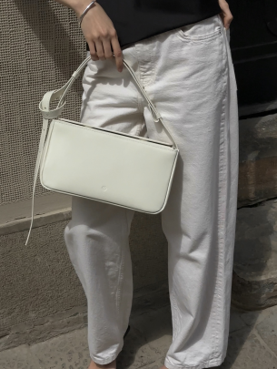 Жіноча сумка "Рима" біла шкіряна 
