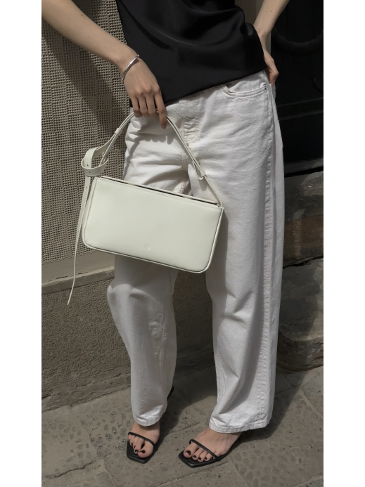 Жіноча сумка "Рима" біла шкіряна 