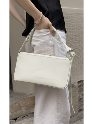 Жіноча сумка "Рима" біла шкіряна 