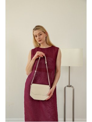  "Кіото" біла жіноча шкіряна сумка