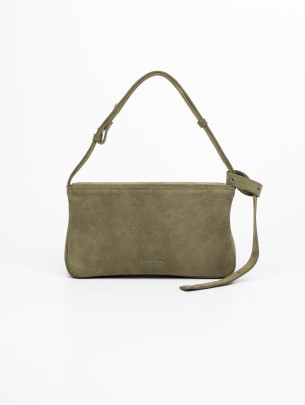 Жіноча замшева сумка "Рима" зелена