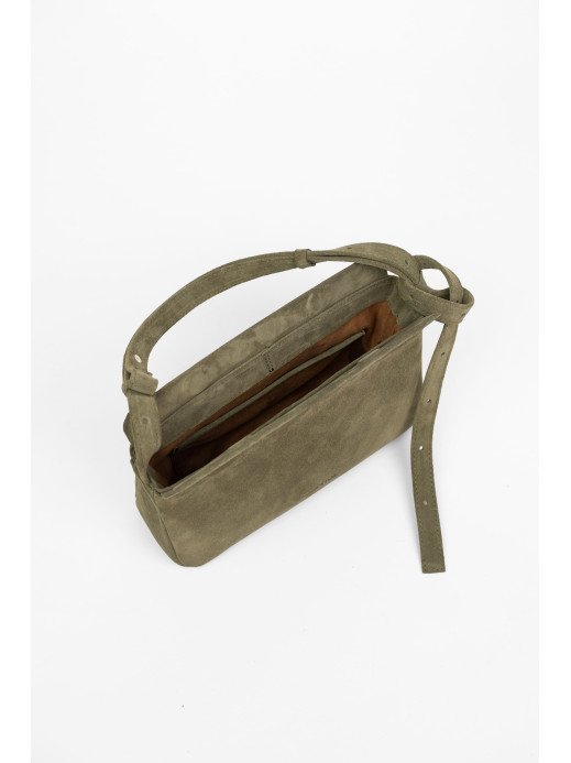Women's suede bag "Rhyme" green Women's suede bag "Rhyme" green