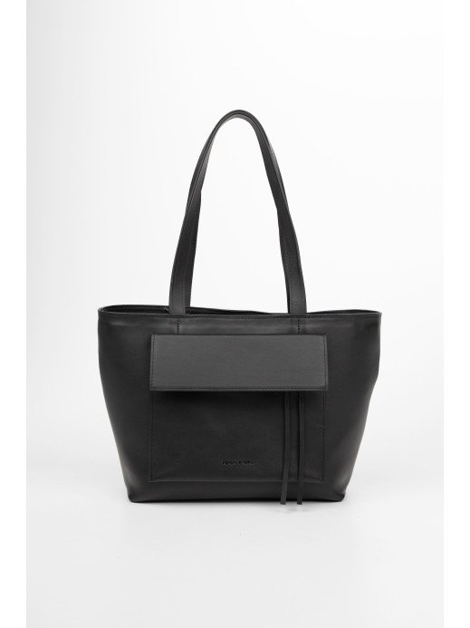  "Соло" чорна шкіряна жіноча сумка