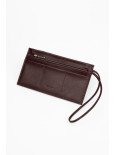 Шкіряний клатч з ремінцем бордовий Шкіряний клатч з ремінцем бордовий