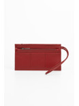 Шкіряний клатч з ремінцем червоний Шкіряний клатч з ремінцем червоний
