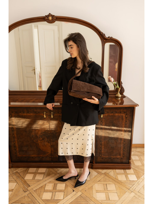 Сумка-клатч "Рандеву" коричнева замшева Сумка-клатч "Рандеву" коричнева замшева