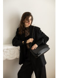 Сумка-клатч "Рандеву" чорна шкіряна 