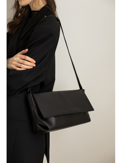 Сумка-клатч "Рандеву" чорна шкіряна 