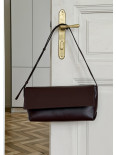 "Rendezvous" burgundy  leather clutch bag