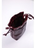 Жіноча сумка-мішечок "Цвіт" винна бордова