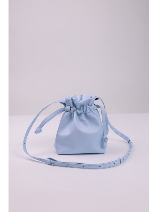 Жіноча сумка-мішечок "Цвіт" блакитна лімітована