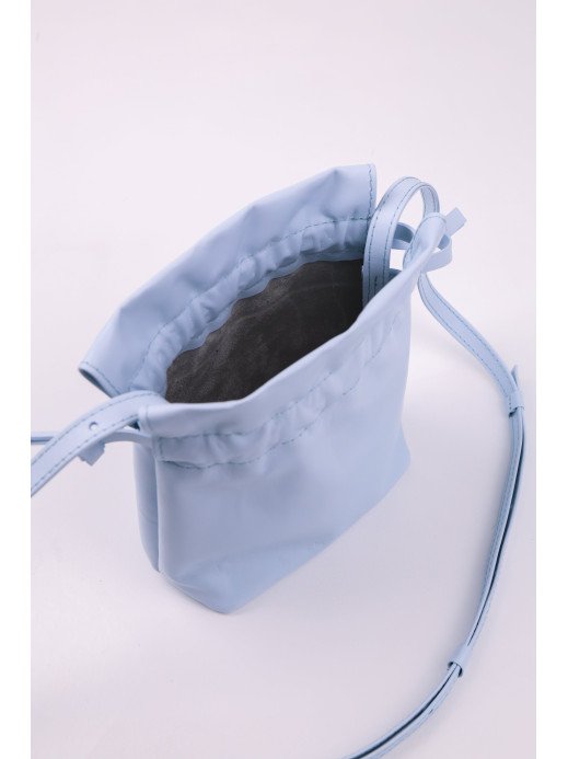 Жіноча сумка-мішечок "Цвіт" блакитна лімітована