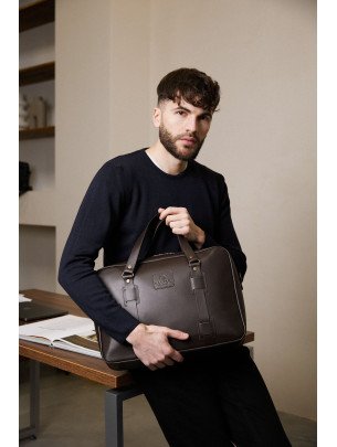 Чоловіча шкіряна сумка "Денвер" у лімітованому коричневому  