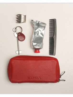 Шкіряний чохол для окулярів|органайзер у лімітованому червоному 