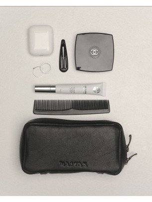 Шкіряний чохол для окулярів|органайзер у лімітованому чорному 