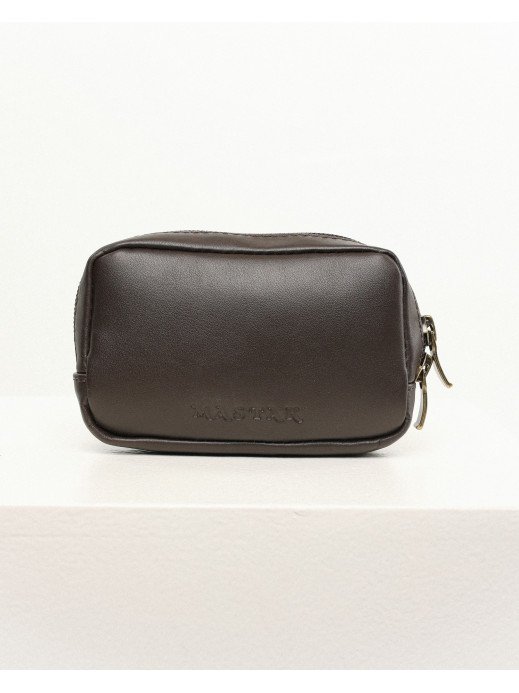 Шкіряна міні-косметичка у лімітованому коричневому Шкіряна міні-косметичка у лімітованому коричневому