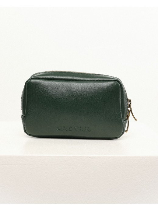 Шкіряна міні-косметичка у лімітованому зеленому Шкіряна міні-косметичка у лімітованому зеленому