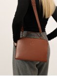 "Прага" жіноча коньячна шкіряна сумка