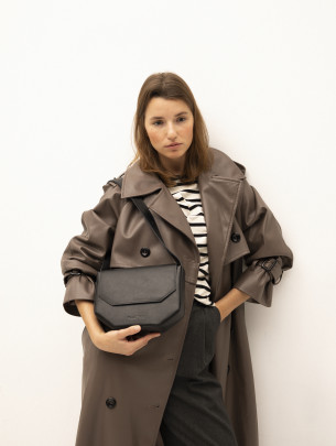 "Кіото" чорна шкіряна жіноча сумка "Кіото" чорна шкіряна жіноча сумка