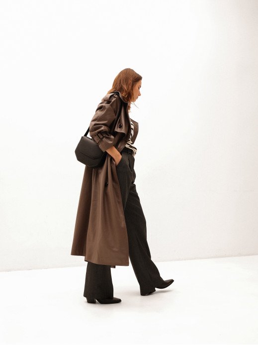 "Кіото" чорна шкіряна жіноча сумка