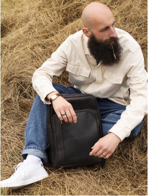 Чоловічий шкіряний рюкзак "Осло" у вінтажному коричневому