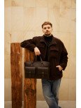 Чоловіча шкіряна сумка "Берлін" у вінтажному коричневому Чоловіча шкіряна сумка "Берлін" у вінтажному коричневому