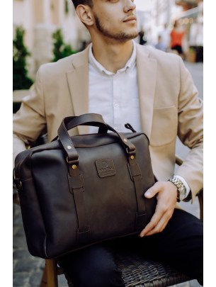 Чоловіча шкіряна сумка "Денвер" у вінтажному коричневому 
