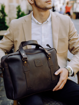 Чоловіча шкіряна сумка "Денвер" у вінтажному коричневому 