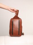 Чоловіча шкіряна сумка "Люксембург" у лімітованому коньячному