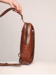 Чоловіча шкіряна сумка "Люксембург" у лімітованому коньячному
