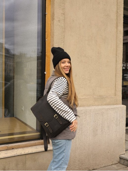 Жіночий шкіряний рюкзак "Бруклін" вінтажний коричневий Жіночий шкіряний рюкзак "Бруклін" вінтажний коричневий