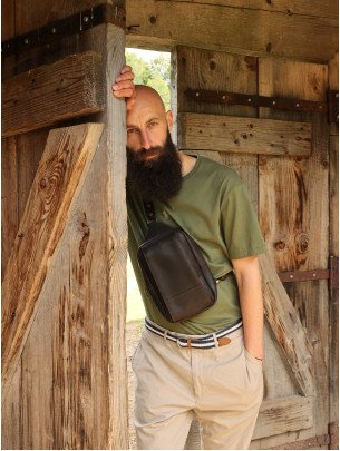 Чоловіча шкіряна сумка "Люксембург" у вінтажному коричневому Чоловіча шкіряна сумка "Люксембург" у вінтажному коричневому