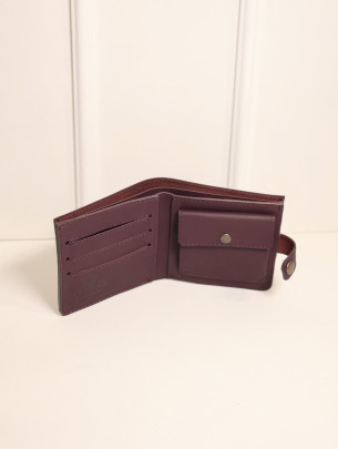 Leather wallet "Double" in classic violet 