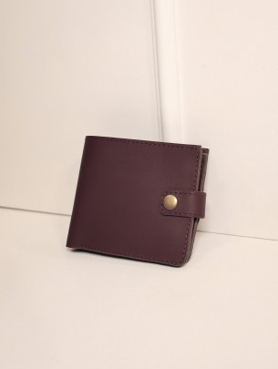 Шкіряний гаманець "Дабл"  у класичному фіолетовому