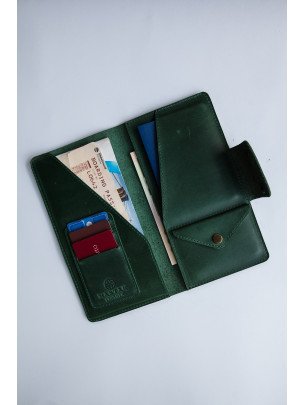 Шкіряний тревел-кейс у вінтажному зеленому 