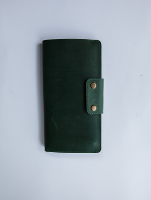 Шкіряний тревел-кейс у вінтажному зеленому 