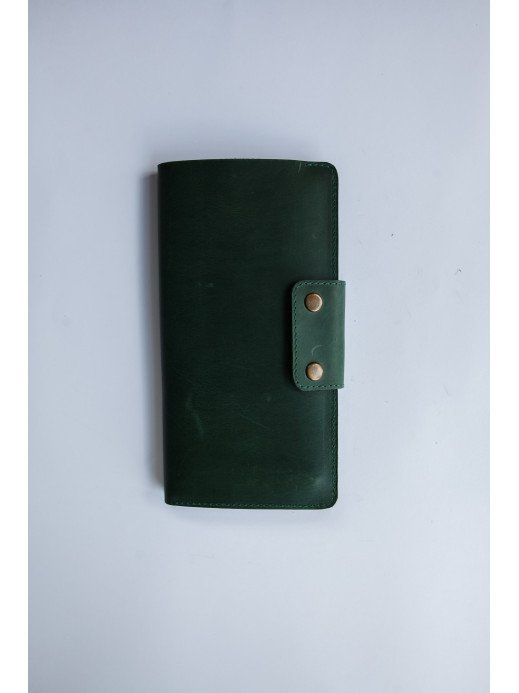 Шкіряний тревел-кейс у вінтажному зеленому 