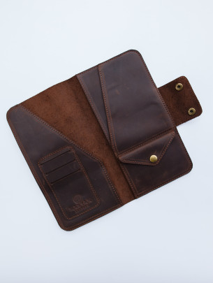 Шкіряний тревел-кейс у вінтажному коричневому