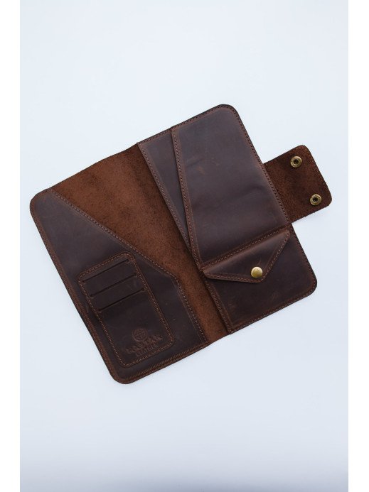 Шкіряний тревел-кейс у вінтажному коричневому
