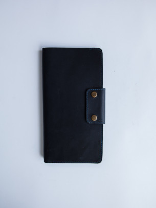 Шкіряний тревел-кейс у вінтажному синьому